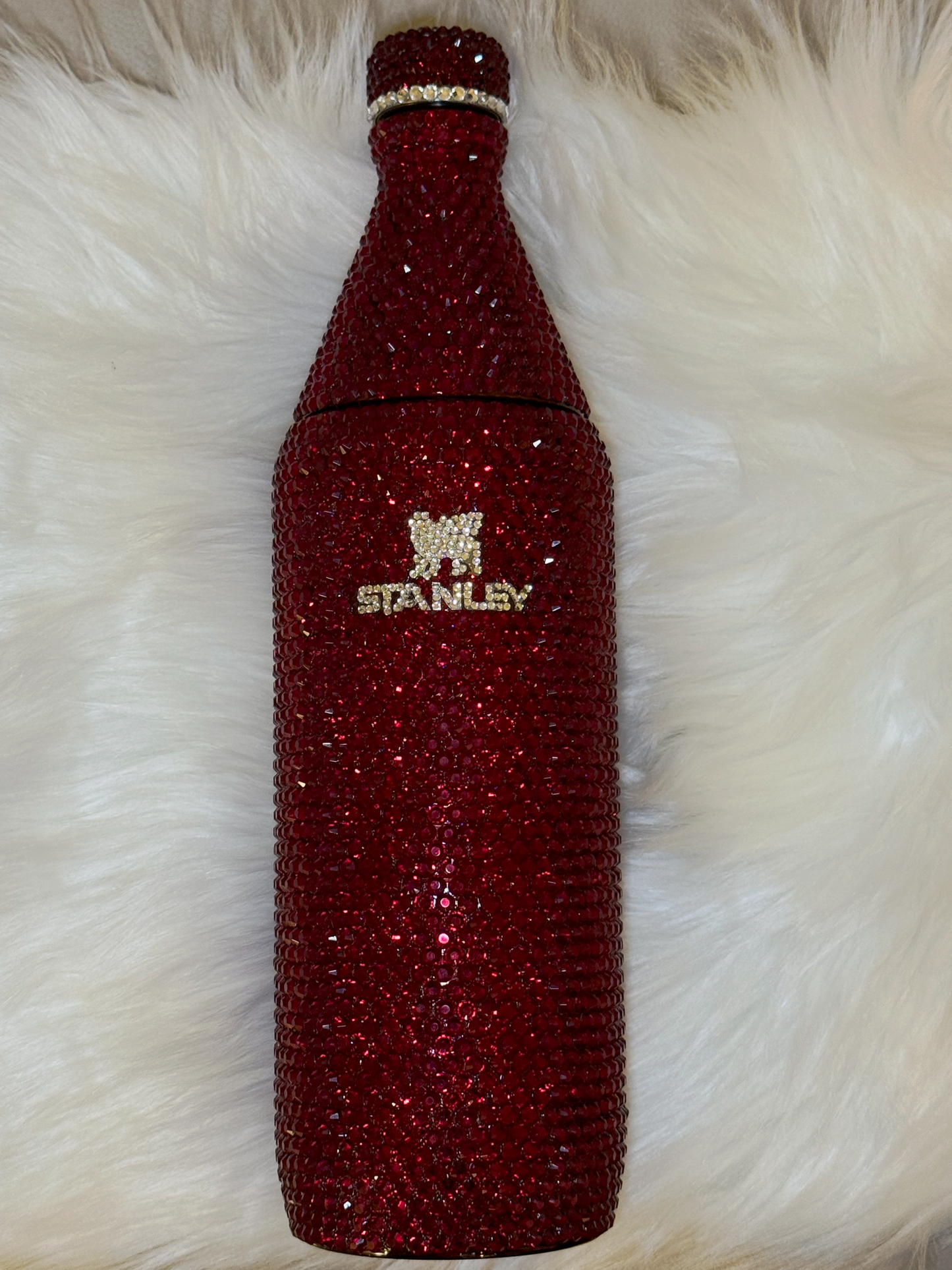 Dr Pepper Rhinestone Tumbler – 34oz Bling Bottle Tumbler| Handmade Rhinestone Drink-ware for Soda Lovers