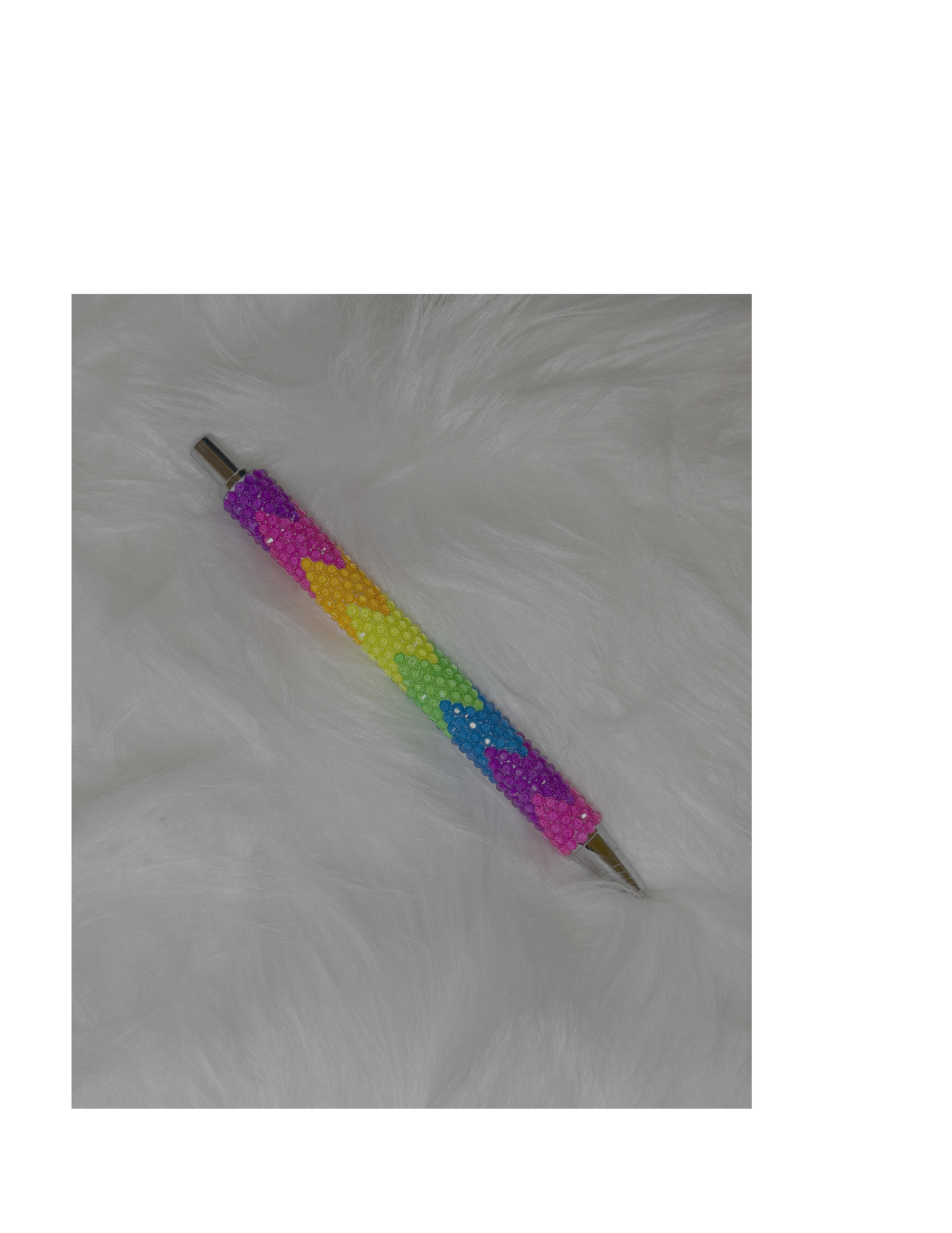 Rainbow Rhinestone Neon Pen – Luxury Bling Writing Pen for Desk, Gifts & Everyday Glam