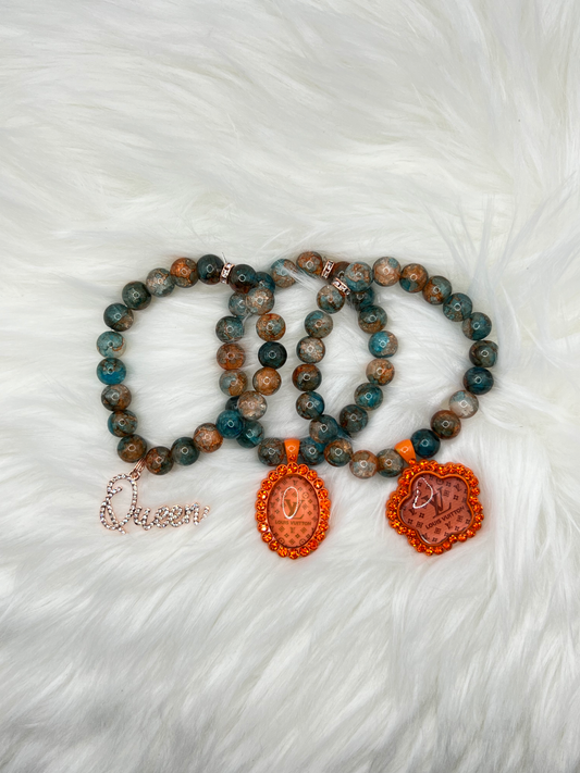 Earth Tone Beaded Charm Bracelet Set for Women | Stretch Bead Bracelet Stack | Boho Fashion Jewelry | Handmade Statement Wrist Accessories
